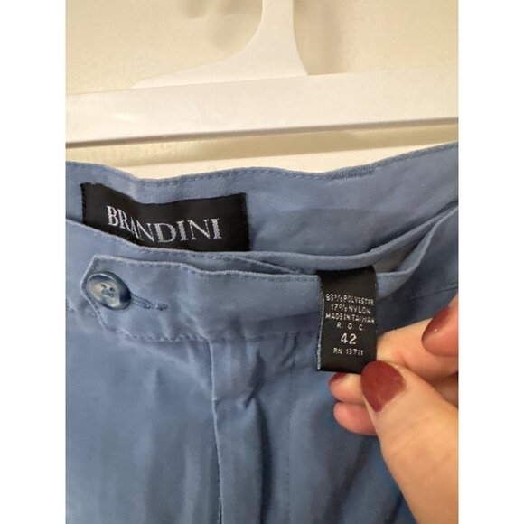 Brandini Mens Tailored Blue Shorts - Size 42 Polyester & Nylon Blend - Picture 4 of 5